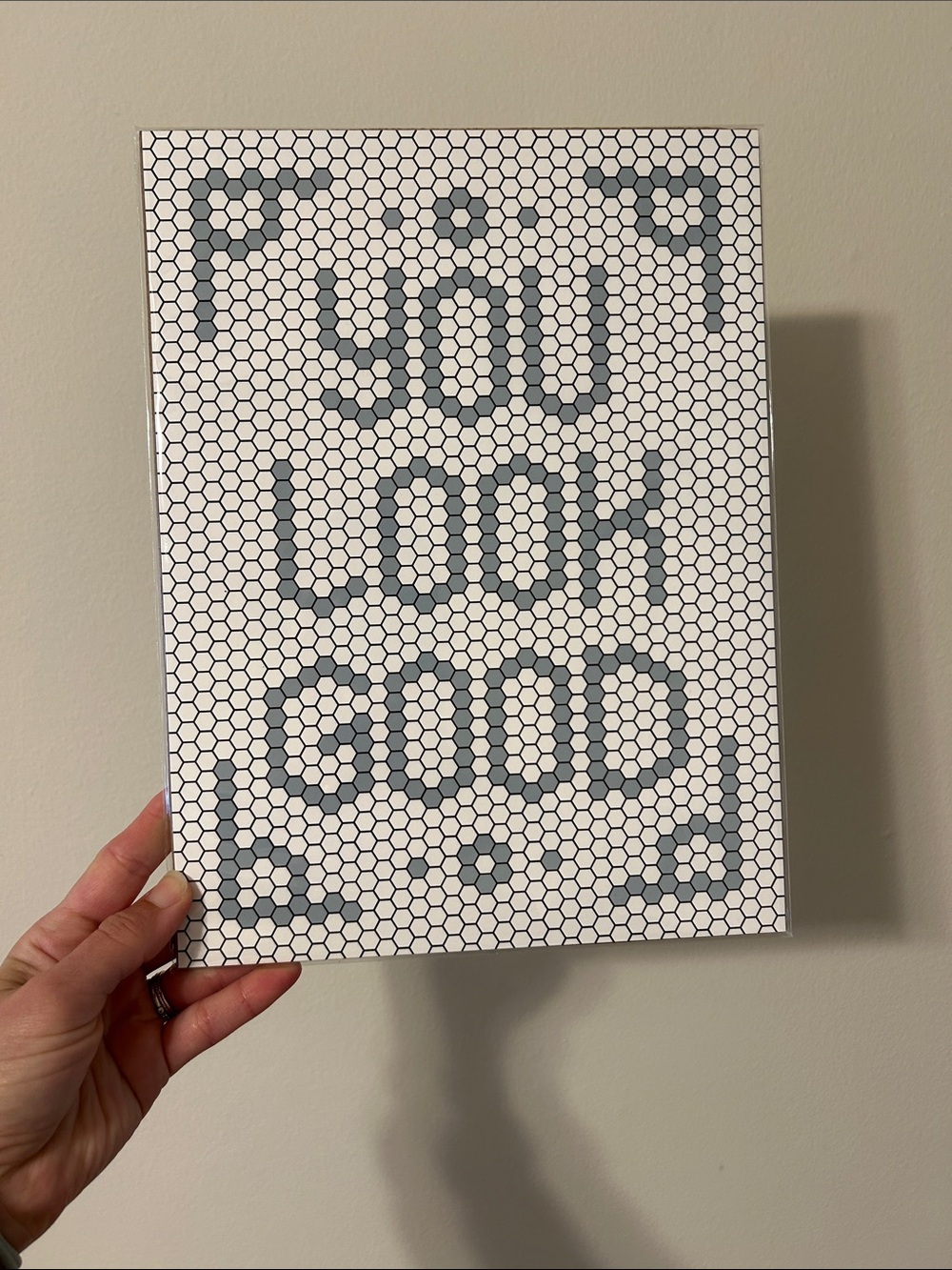 "You Look Good" Hex Tile Wall Art - Gray on White